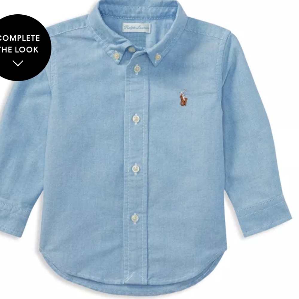 Ralph Lauren Light Blue Button-Down Oxford Shirt - Picture 2 of 5
